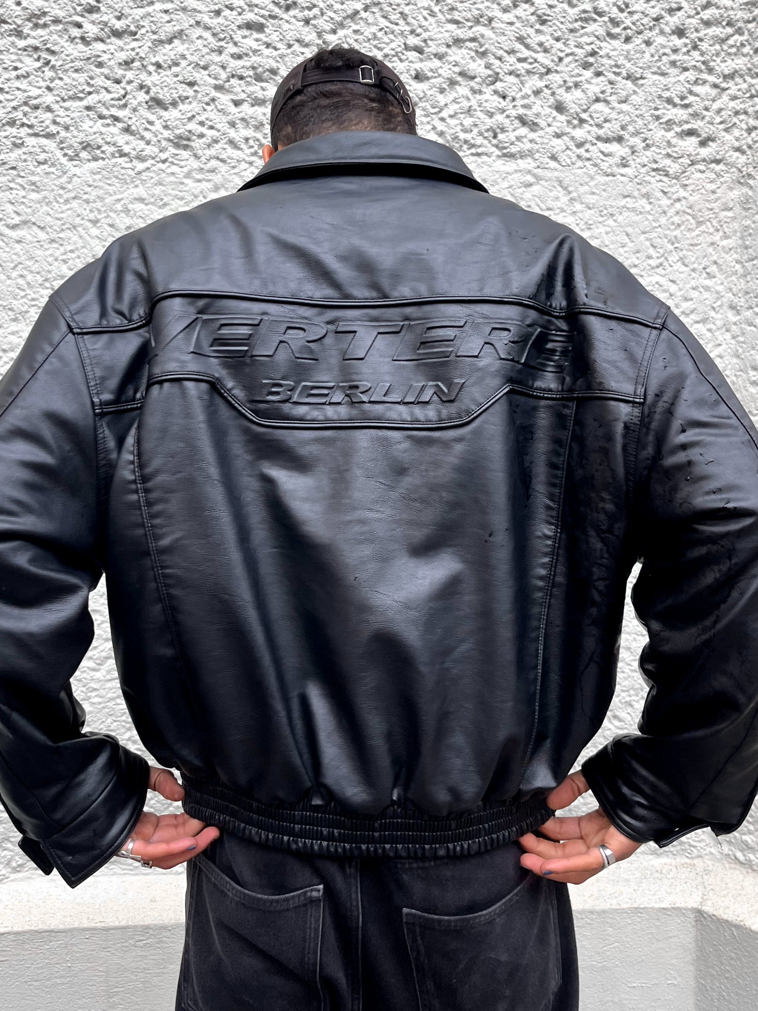 RACING LEATHER JACKET - BLACK