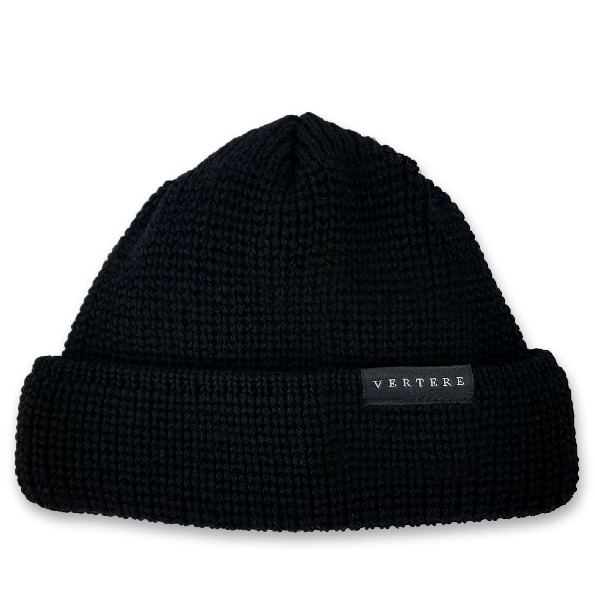 SHORT WOOL BEANIE - MONOCHROME